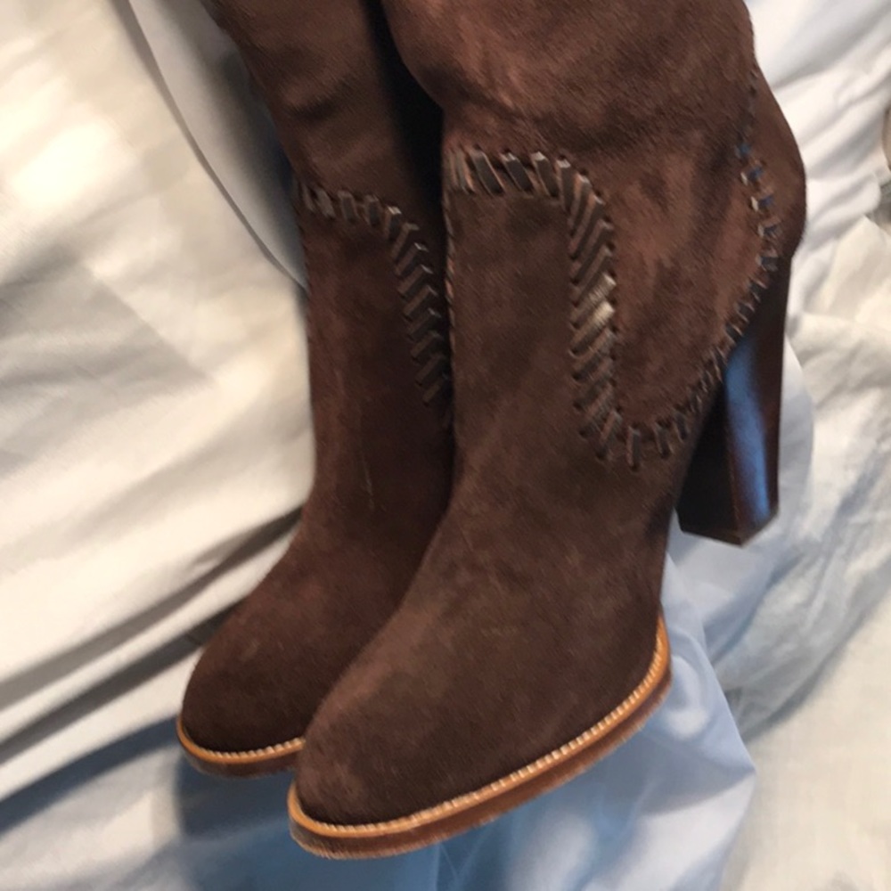 Kor By Michael Kors Tall Brown Suede Boots